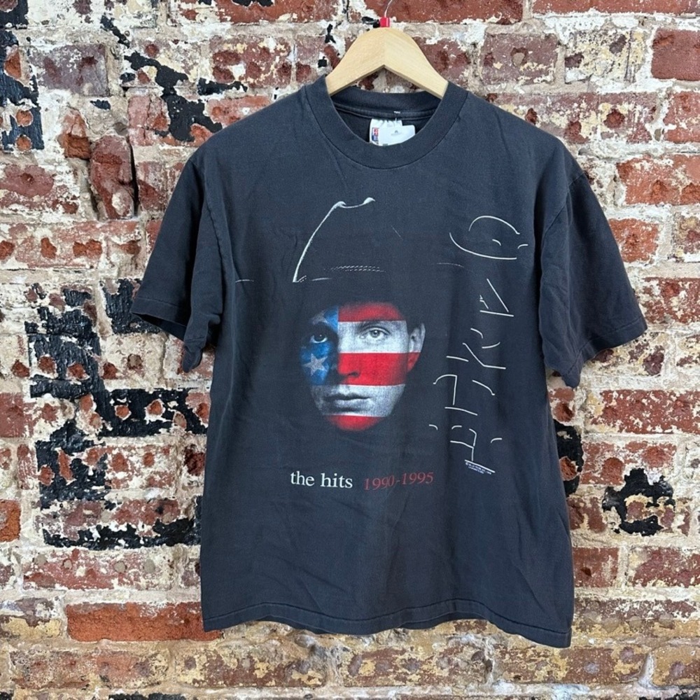 Vtg Garth Brooks Hits Tour 1996 Shirt Large Western Country Concert Black Tee